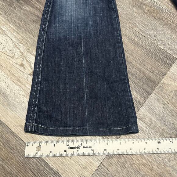 Vintage Y2K 7 For All Mankind Blue Women 27 Rhinestone A Pocket Flared Jeans - Picture 13 of 14